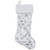 19 White and Silver Sequin Snowflake Christmas Stocking - IMAGE 2