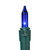 Mini Incandescent Christmas Lights - Blue and Clear - 20' Green Wire - 100ct - IMAGE 4