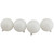 Shatterproof 4-Finish Christmas Ball Ornaments - 3" (75mm) - Winter White - 16ct - IMAGE 3