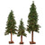 Set of 3 Pre-Lit Woodland Alpine Artificial Christmas Trees 5' - Clear Lights - IMAGE 1