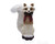 13.5" White and Brown Fox with Bow Christmas Tabletop Decor - IMAGE 1