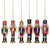 6-Count Red and Blue Classic Nutcracker Christmas Ornaments - 5.25 Inches - IMAGE 1