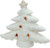 6" White LED Lighted Christmas Tree with Star Cut-Outs Table Top Figurine - IMAGE 1