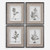 Botanical Floral Print Framed Wall Art - 15" x 18" - Set of 4 - IMAGE 1