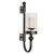 Vintage Style Glass Candle Holder Wall Sconce - 27" - Black and Clear - IMAGE 1