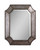 32" Distressed Aluminum and Bronze Framed Beveled Octagonal Wall Mirror - IMAGE 1