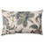 18.5" Blue and Beige Floral Rectangular Throw Pillow - IMAGE 1