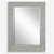 Striped Beveled Rectangular Wall Mirror - 38" - Silver and Gray - IMAGE 1