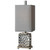 Plated Glass Buffet Table Lamp - 32" - Gray and Silver - IMAGE 1