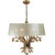 6-Light Crystal Leaves Ceiling Chandelier - 29.25" - IMAGE 1