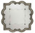 3' Distressed Silver Leaf Tiled Decorative Scroll Framed Square Wall Mirror - IMAGE 1