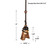 Cone Shaped Metal Curls Ceiling Pendant - 12" - Bronze Finish - IMAGE 4