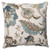 18" Blue and Beige Floral Square Throw Pillow - IMAGE 1