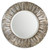 3' Silver Distressed-Finish Antique Style Round Wall Mirror - IMAGE 1