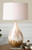 Glazed Decorative Ceramic Table Lamp - 30" - Beige and White - IMAGE 1