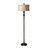 69" Gold and Bronze Floor Lamp with Champagne Shade - IMAGE 1