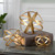 Set of 3 Iron Gold Leaf Sphere Decorative Table Top Decorations 9" - IMAGE 1