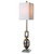 36" Bronze and Silver Glass Table Lamp with Hardback Shade - IMAGE 1