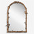 3' Brown and Gold Branch and Bird Detailed Hanging Arched Top Wall Mirror - IMAGE 1