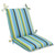 36.5" Strisce Luminose Blue and Green Striped Outdoor Patio Rounded Chair Cushion - IMAGE 1