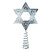Textured Star of David Hanukkah Christmas Tree Toppers - 9" - Silver - Set of 6 - IMAGE 1