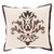 20" Brown and Ivory Contemporary Square Throw Pillow - Down Filler - IMAGE 1