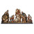 8pc Orange and Brown Nativity Die Cut Figures with Base Christmas Decoration 24" - IMAGE 1