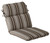 Striped Outdoor Patio Furniture High Back Chair Cushion - 40.5" - Black and Brown - IMAGE 1