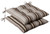 Set of 2 Beige and Tan Striped Tufted Outdoor Patio Chair Seat Cushions 19" - IMAGE 1