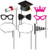 Club Pack of 60 Pink and Black Graduation Photo Prop Sticks 10" - IMAGE 1
