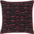 18" Red and Black Mustache Jacquard Throw Pillow - Down Filler - IMAGE 1