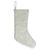 18" White and Gold Christmas Stocking with Sequined Trees - IMAGE 1