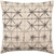 18" Beige and Black Contemporary Square Throw Pillow - Down Filler - IMAGE 1