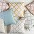22" White and Beige Woven Square Throw Pillow - IMAGE 2