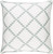 22" White and Green Geometric Pattern Decorative Throw Pillow - Down Filler - IMAGE 1