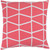 20" Trapezium Delight Coral Pink and Albino White Geometric Woven Decorative Throw Pillow - Down Filler - IMAGE 1
