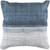 20” Latte Brown and Denim Blue Contemporary Decorative Throw Pillow-Down Filler - IMAGE 1