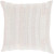 22” White and Orange Square Throw Pillow - Poly Filled - IMAGE 1