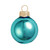 Shiny Glass Christmas Ball Ornaments - 3.25" (80mm) - Turquoise Green - 8ct - IMAGE 1