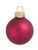 8ct Berry Red Glass Matte Christmas Ball Ornaments 3.25" (80mm) - IMAGE 1