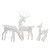 Lighted Glittered Deer Family Outdoor Christmas Decoration - 30" - White - Set of 3 - IMAGE 1