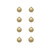Matte Glass Christmas Ball Ornaments - 3.25" (80mm) - Antique Gold - 8ct - IMAGE 3