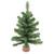 18" Mini Canadian Pine Medium Artificial Christmas Tree with Faux Wood Base, Unlit - IMAGE 1