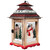 Snowmen Christmas Scene Rustic Wood Candle Lantern - 14.5" - IMAGE 3