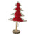 14" Red and Brown Christmas Tree Tabletop Decor - IMAGE 1