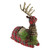 11.5" Red and Beige Plaid Lying Stuffed Reindeer Christmas Decor - IMAGE 2