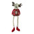19.75" Plaid Elk Sitting with Dangling Legs Tabletop Decoration - IMAGE 1