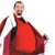 Red Padded Santa Belly Adult Christmas Costume Accessory - One Size - IMAGE 2