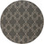 7.25' Black and Brown Contemporary Round Area Throw Rug - IMAGE 1