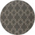 5.25' Black and Brown Contemporary Round Area Throw Rug - IMAGE 1